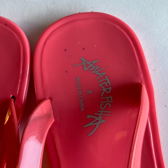 Michael Kors Ultra Pink Jelly Flip Flops size 10.5 - Picture 13 of 14